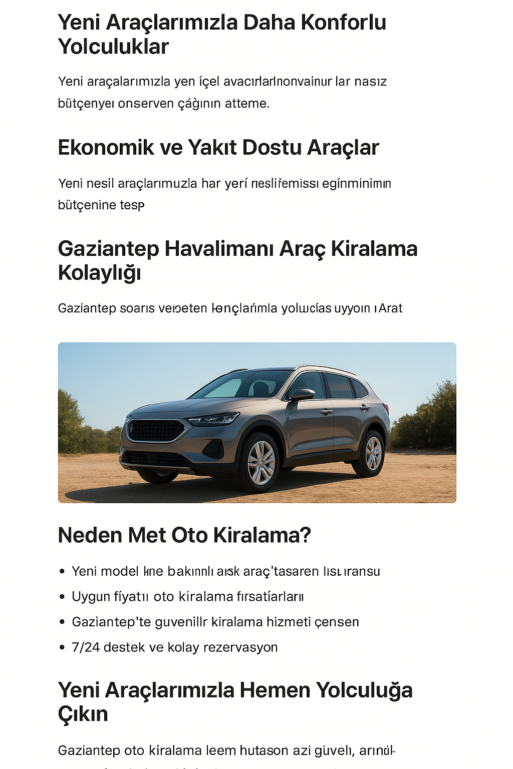 Met Oto Kiralama Filomuza Katılan Yeni Araçlar